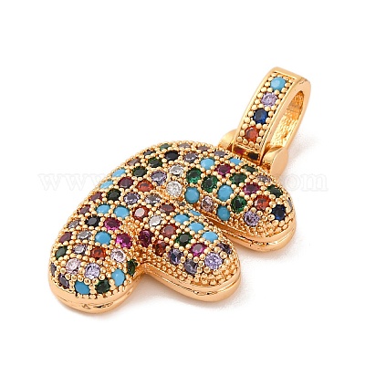 Латунные микро проложить кубического циркония подвески KK-C076-29F-G02-1