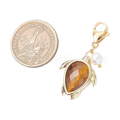 Подвеска в виде черепахи из натурального кварцевого кристалла HJEW-JM03321-1