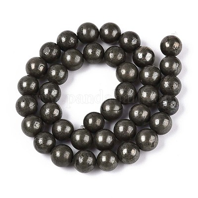 Природного пирита бисер нитей G-S249-01-10mm-1