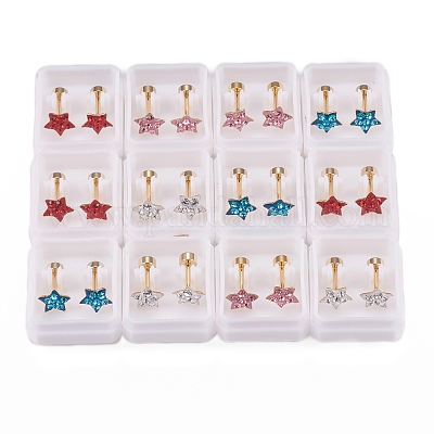 Заглушки для мочки уха из нержавеющей стали 304 EJEW-H105-10-1