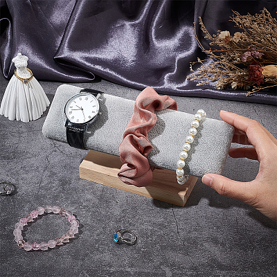 Подставки для бархатных браслетов с наклонной спинкой BDIS-WH0008-11-1