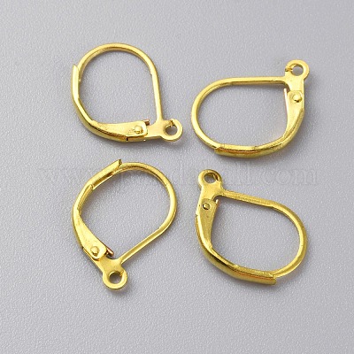 Латунная фурнитура Leverback для серег KK-WH0044-142C-G-1