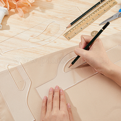 3 шт. 3 стиля прозрачных акриловых шаблонов фрезера DIY-DC0002-75-1