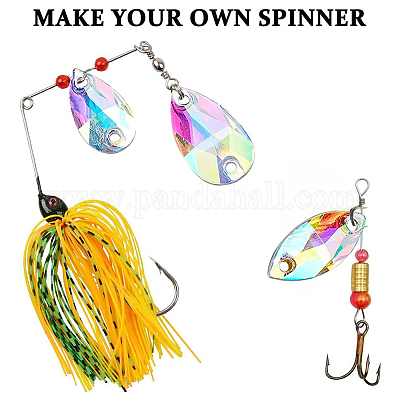 Wholesale SUPERFINDINGS 300Pcs 9 Styles Fishing Attractor Spinner