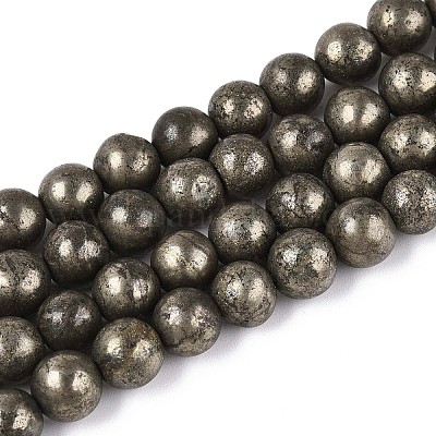 Природного пирита бисер нитей X-G-S249-01-8mm-1