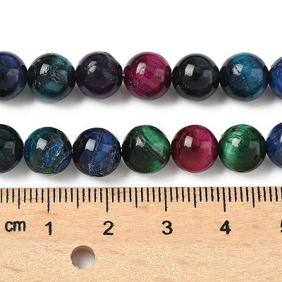 Нити из натурального тигрового глаза класса B G-F591-18-8mm-06-1