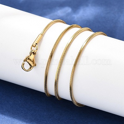 Изготовление ожерелья из нержавеющей стали 304 в виде змеиной цепи STAS-P045-18G-1