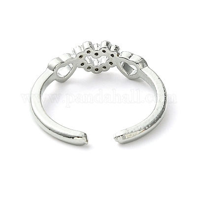 Кольцо Bass Micro Pave с кубическим цирконием RJEW-Z033-15C-1