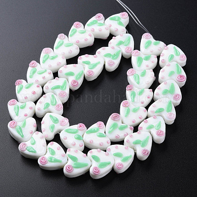 Непрозрачные нити бусин лэмпворк ручной работы LAMP-T007-20-1