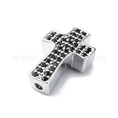 Стойки обшивки латунь микро проложить кубического циркония бусы KK-U014-01P-1