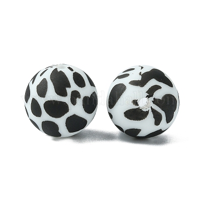 Круглые/многоугольные фокальные бусины из пищевого силикона SIL-F003-06D-1