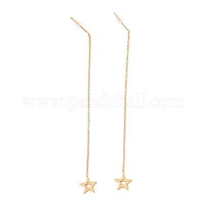 Orecchini Donna Bronzallure Catena 2 in 1 in Golden Rosè Placcato Oro Rosa 18 kt con Pietra