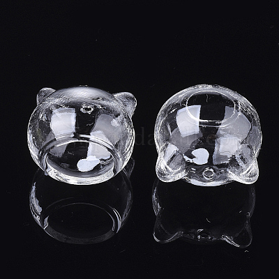 Бусины из дутого стекла ручной работы котенок X-BLOW-T001-31-1