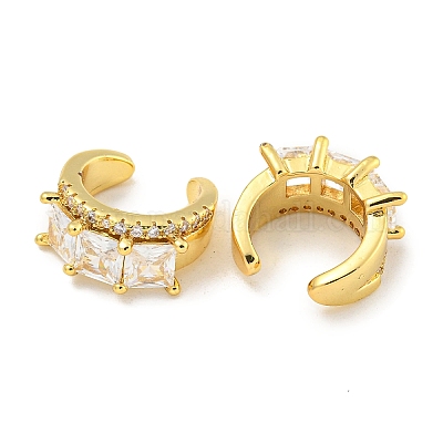 Серьги-манжеты из циркония EJEW-C104-141G-1