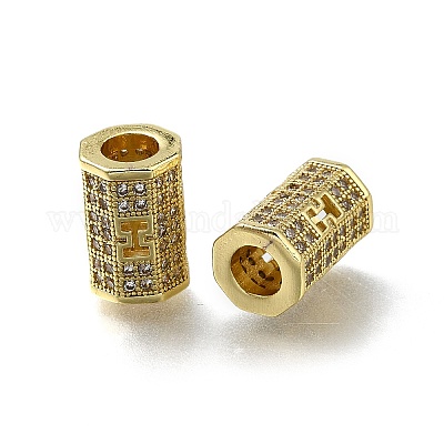 Латунь микропаве прозрачный кубический цирконий европейский бисер ZIRC-I070-075G-1