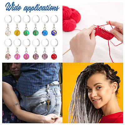 12шт круглые прозрачные стеклянные подвесные украшения HJEW-PH01773-1