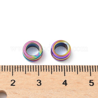 Ионное покрытие (ip) 304 нержавеющая сталь рифленые бусины STAS-WH0055-04RC-1