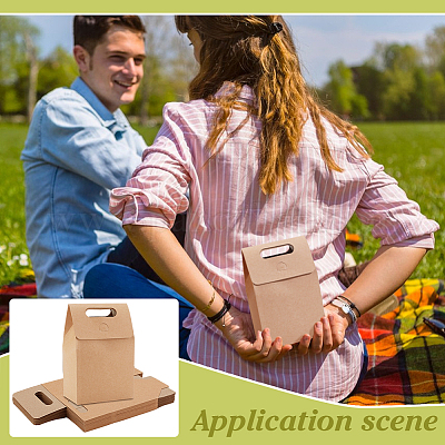 Прямоугольные подарочные пакеты из крафт-бумаги с дырочной ручкой CON-WH0088-84-1