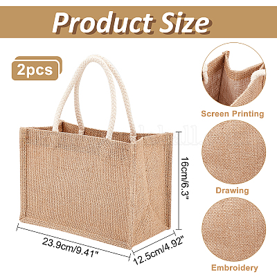 Metallic jute and cotton shopper tote