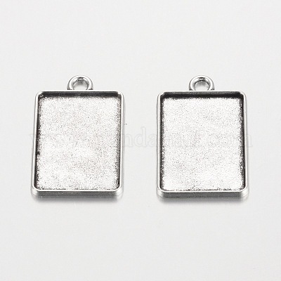 Прямоугольник параметров сплава кулон кабошон тибетский стиль X-PALLOY-K109-29AS-RS-1