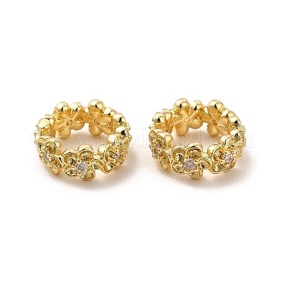 Стойки обшивки латунь микро проложить кубического циркония бусы KK-C010-06-1