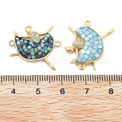 Стойка покрытие латунь микропаве прозрачный кубический цирконий танцор звенья соединительные подвески KK-K380-14G-1