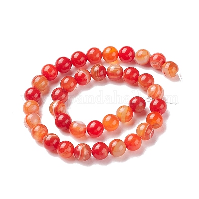 Натуральные полосатые агатовые / полосатые агатовые нити X-G-K155-A-10mm-05-1