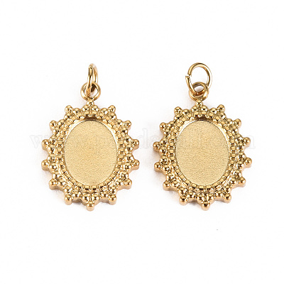 Оправы для подвесок из нержавеющей стали 304 в виде кабошонов X-STAS-S116-226G-1