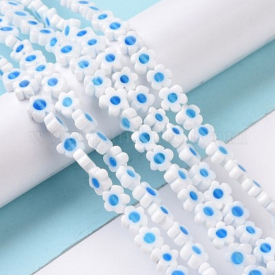 Ручной работы стеклянная бусина тысячецветник нитей LAMP-J035-8mm-66-1