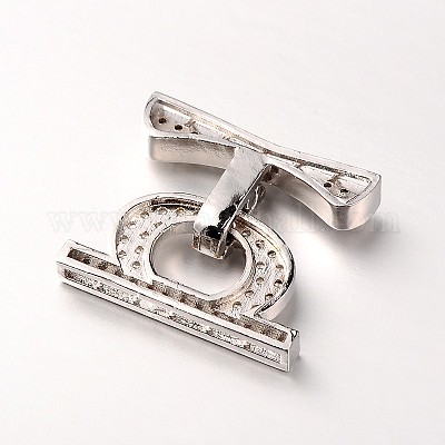 Латунные микро проложить кубического циркония раз за застежками ZIRC-M045-P-RS-1