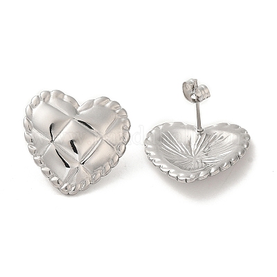 Серьги-гвоздики из нержавеющей стали 304 EJEW-K272-02C-P-1