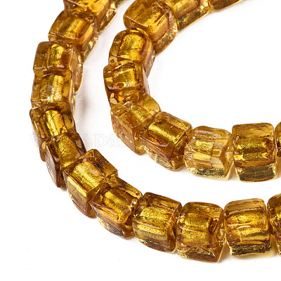 Бусины ручной работы бусины серебряной фольгой FOIL-N004-01B-05-1