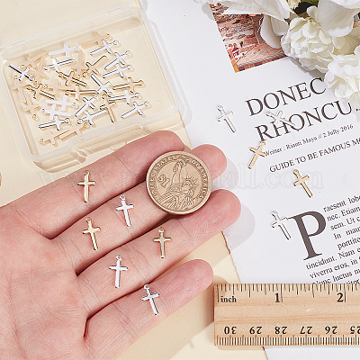 40шт 2 цвета латунные подвески KK-PH0012-23B-1