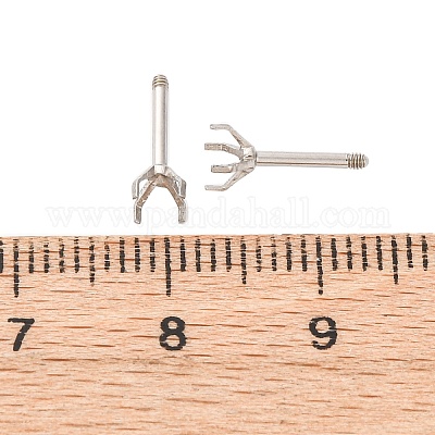 Фурнитура для сережек-гвоздиков из нержавеющей стали 304 STAS-B091-02B-04P-1