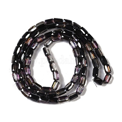 Стеклянные бусины с гальваническим покрытием  GLAA-Q101-02A-HP04-1