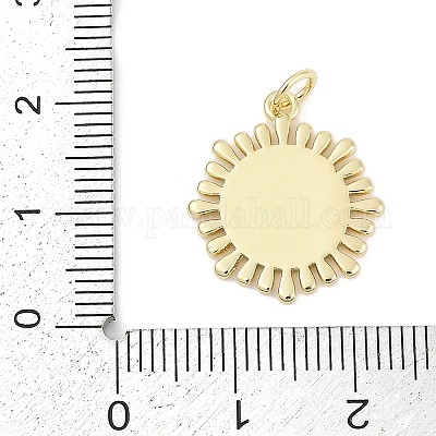 Солнце с подвесками из латунной эмали 11:11 KK-G522-38G-01-1