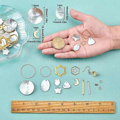 Наборы для самостоятельного изготовления сережек в геометрическом стиле DIY-SC0013-20G-1