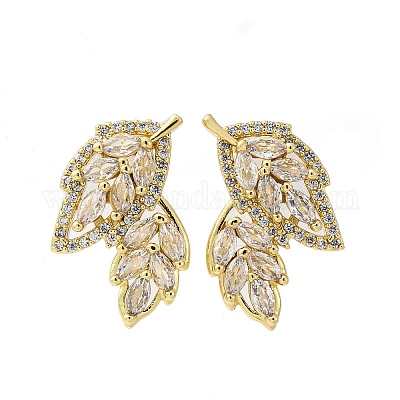 Серьги-гвоздики из циркония EJEW-F373-05G-1