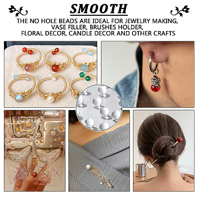 100 шт. сферические бусины из натурального кварца G-NB0005-51A-1