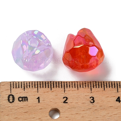 Акриловые бусины с имитацией желе с уф-покрытием OACR-D316-18-1