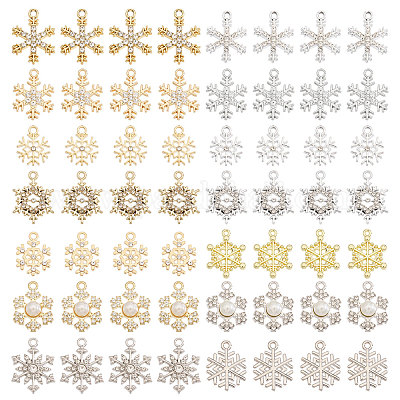 56шт 14 стиля подвески из сплава со стразами FIND-CA0011-18-1