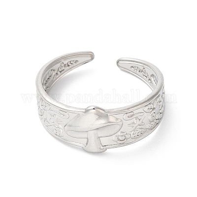 Кольцо-манжета в форме гриба из нержавеющей стали 304 RJEW-K245-29P-1