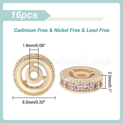 Латунные микропаве из прозрачного кубического циркония KK-DC0001-47-1