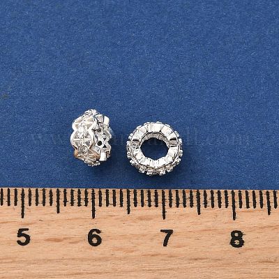 Латунные микро проложить Цирконий Европейский бисером KK-C106-12S-1