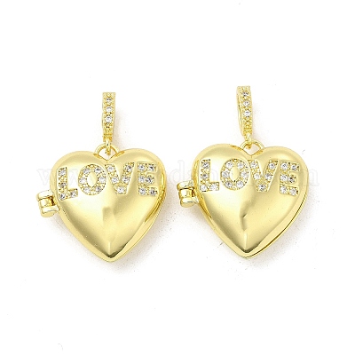 Латунные подвески с микропаве из прозрачного кубического циркония KK-H441-46LG-1