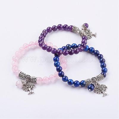 Браслеты из натурального смешанного драгоценного камня BJEW-F262-A-1