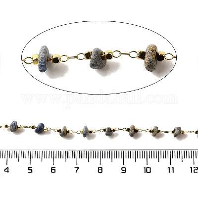 Цепочки из бисера ручной работы из натурального лазурита CHC-F020-10G-07-1