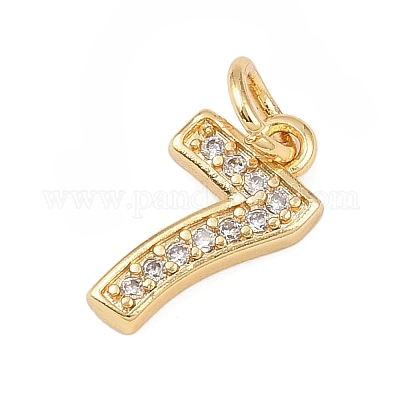 Латунные микропаве прозрачные кубические циркониевые подвески KK-G544-04G-07-1