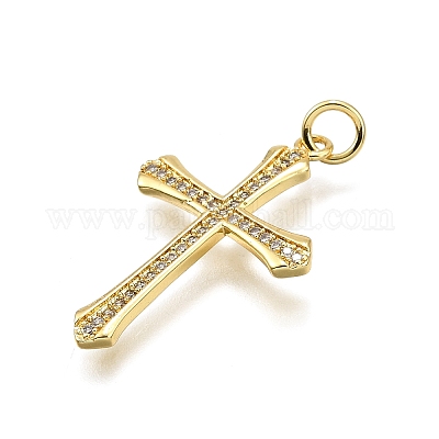 Латунные микро проложить кубического циркония подвески KK-Z100-29G-1