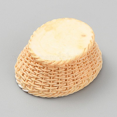 Мини-модель корзины из ротанга из смолы DJEW-CJC0002-04D-01-1